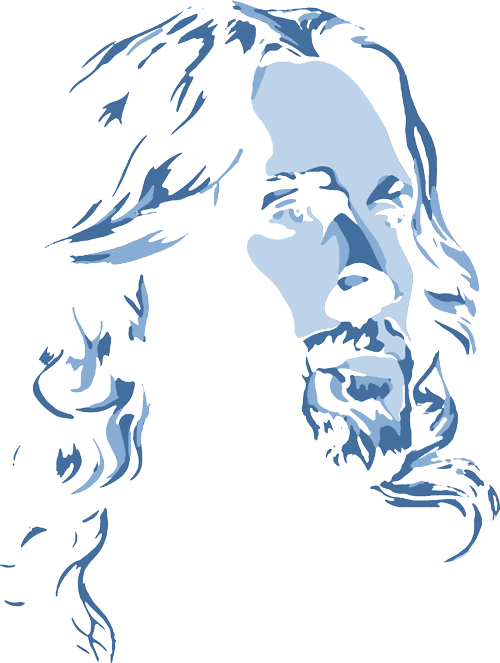 Illustrated portrait of Jesus